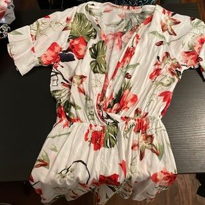 Whites flower romper